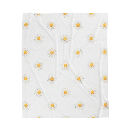 Velveteen Plush Blanket - Daisy Lovers Cozy Blanket