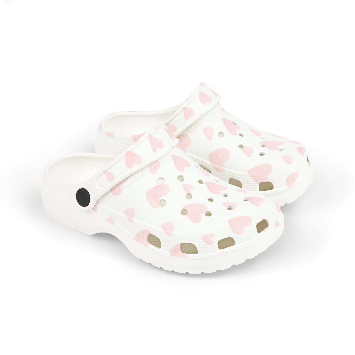 Cute Heart Print Kid's Crocs - Comfortable Summer Footwear