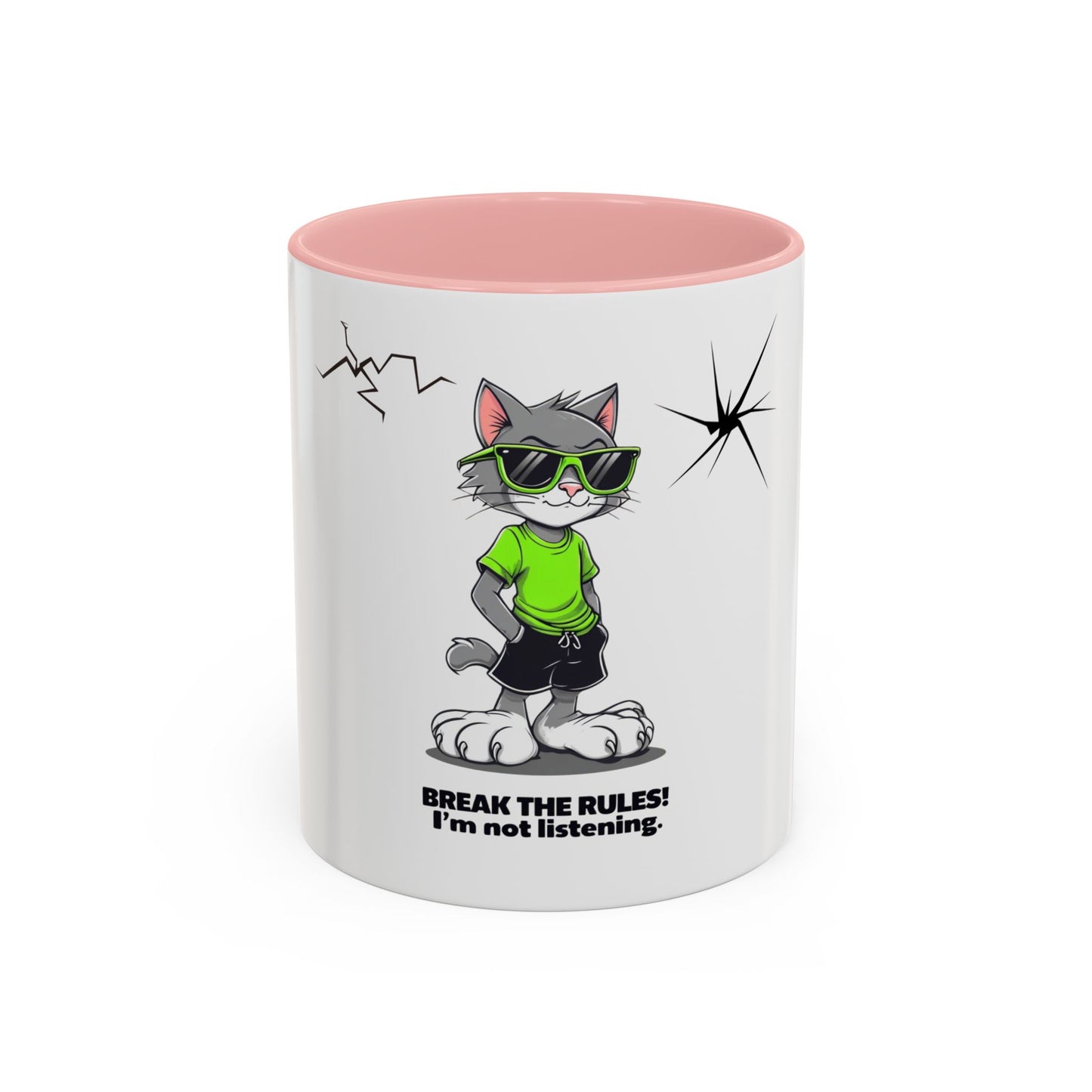 Coffee Mug Funny Rule Breaker 11, 15oz