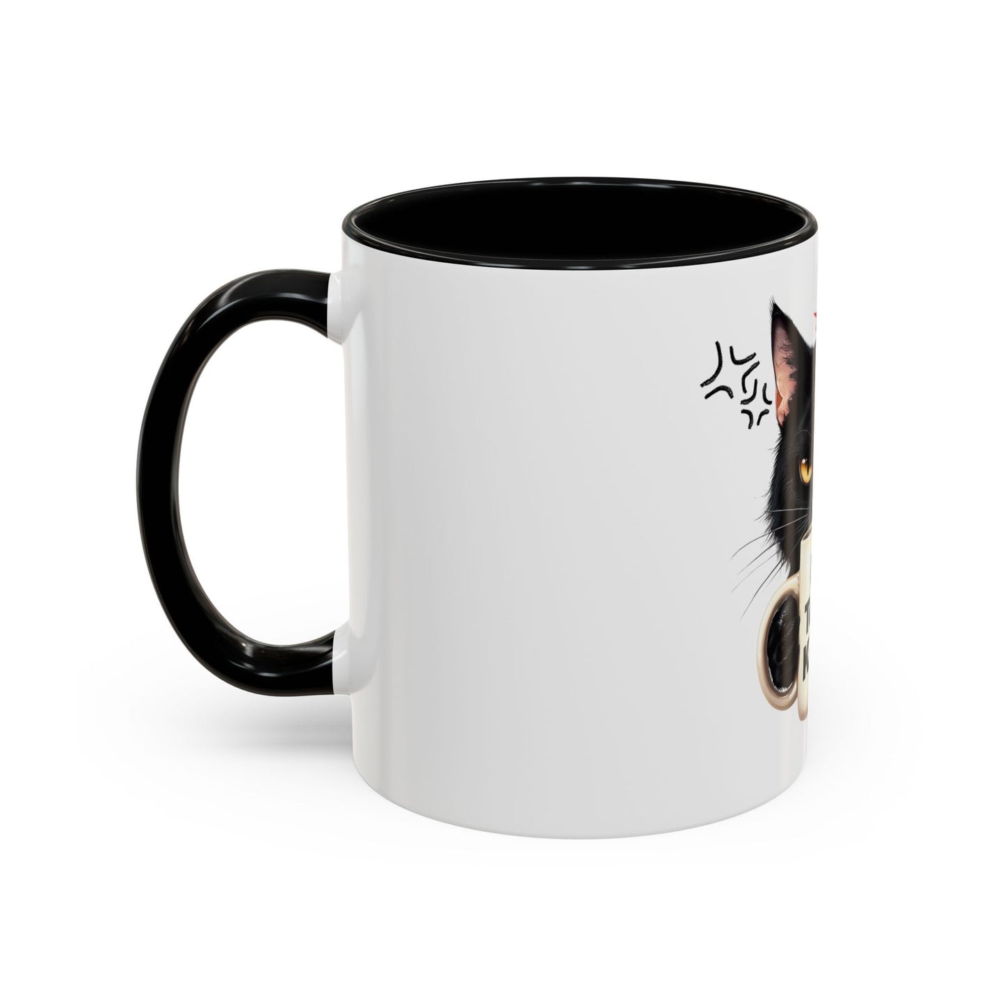 Not Today Karen Cat Coffee Mug - Funny Black Cat Mug for Cat Lovers