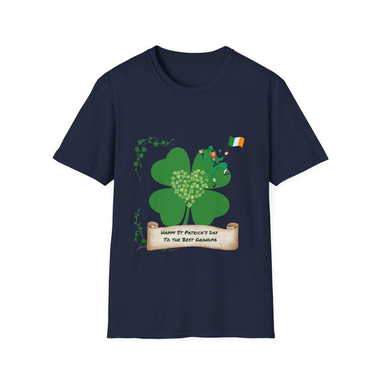 St. Patrick's Day Unisex T-Shirt - 'Happy St. Patrick's Day to the Best Grandpa'